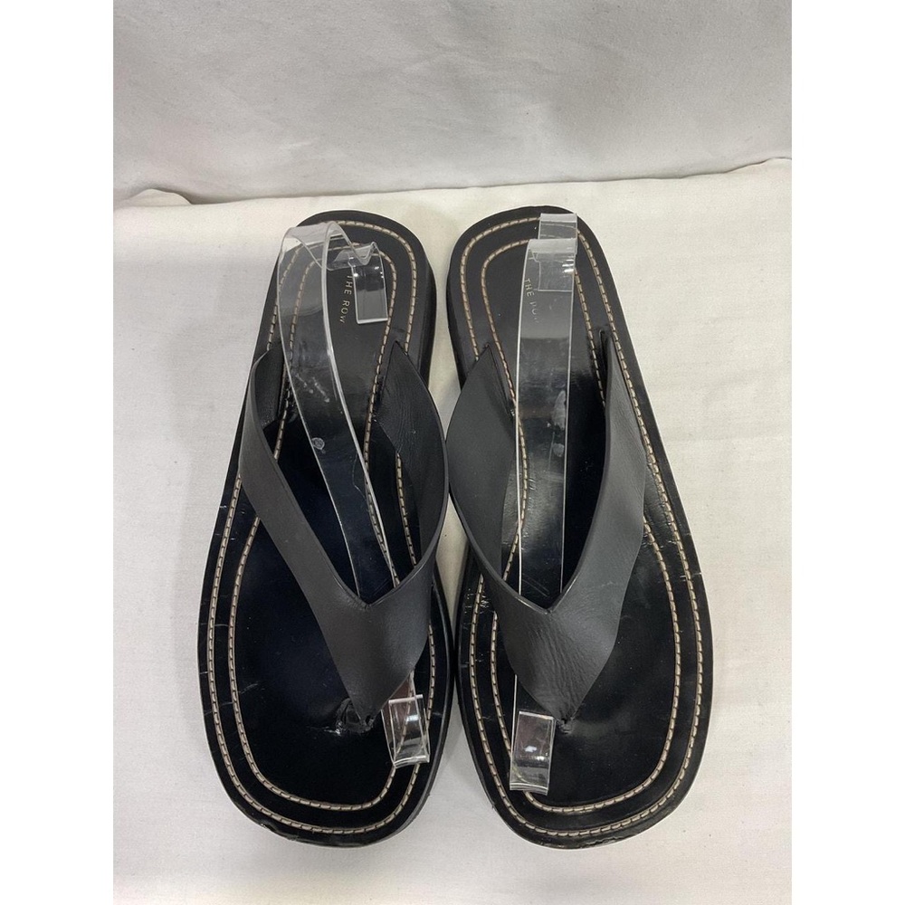 The Row Black Sandals Modern Minimalist Design - Picture 4 of 4